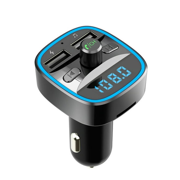 XZNGL Chargeur Sans Fil Usb à Usb Bluetooth Fm Émetteur Voiture Kit Mains Libres Sans Fil Bluetooth Fm Émetteur Lcd Lecteur Mp3 Chargeur Usb