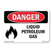 OSHA Danger Sign - Liquid Petroleum Gas | Plastic Sign | Protect Your Business, Construction Site, Warehouse & Shop Area |  Made in The USA