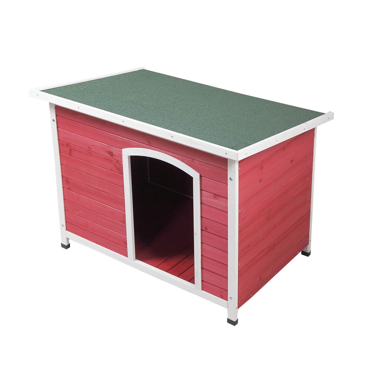 Lowestbest Dog Houses Pet House W Opening Roof For Small Dogs Outdoor Kennel Pet Shelter Red S Walmart Com Walmart Com