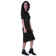 thumbnail image 3 of Moomaya Womens Straight Short Sleeve Dress Plain Casual Relaxed Fit Dresses w/ Pockets, 3 of 7