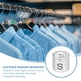 thumbnail image 3 of Uxcell Clothes Hanger Markers, Tags Fit Rod Garment Size Hanger Clips Color Coding Label for Clothing Hangers Clear S, 3 of 6