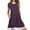 Purple, variant on Viikei Short Sleeve Dress for Women Dress Tops Womens Tops Dressy Casual Women O Neck Casual Lace Short Sleeve Above Knee Dress Loose Party Dress