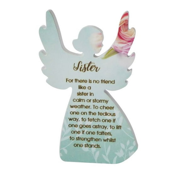 Heavenly Rose Angel With Saying - Sister Plaque