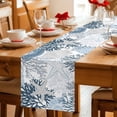 thumbnail image 5 of Lack Blue Coastal Table Runner 72 Inches, Grey Blue Sea Coral Starfish Nautical Bed Runner Dresser Scarves Tabletop for Indoor Outdoor Parties/Ceremony/Banquet, 14" x 72", 5 of 9