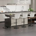 thumbnail image 6 of Hawsaiy Modern Swivel Bar Stools Set of 2, PU Leather Bar Chairs with Back & Footrest, Adjustable Height 22.2"-31" for Kitchen Island,Black, 6 of 8