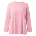 thumbnail image 4 of YEJIMAN Red Shirt Women Trendy, cotton Plus Size Tunic Tops For Women, Women's Plus Size Top Long Sleeve Crew Neck Loose T Shirt, 4 of 4