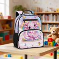 thumbnail image 2 of Jeiento Axolotl 13.5 Inch Lightweight Toddler Backpack for Daycare, Rainbow Preschool Kids Bag for Boys & Girls, Bookbag with Side Mesh Pockets, 2 of 7
