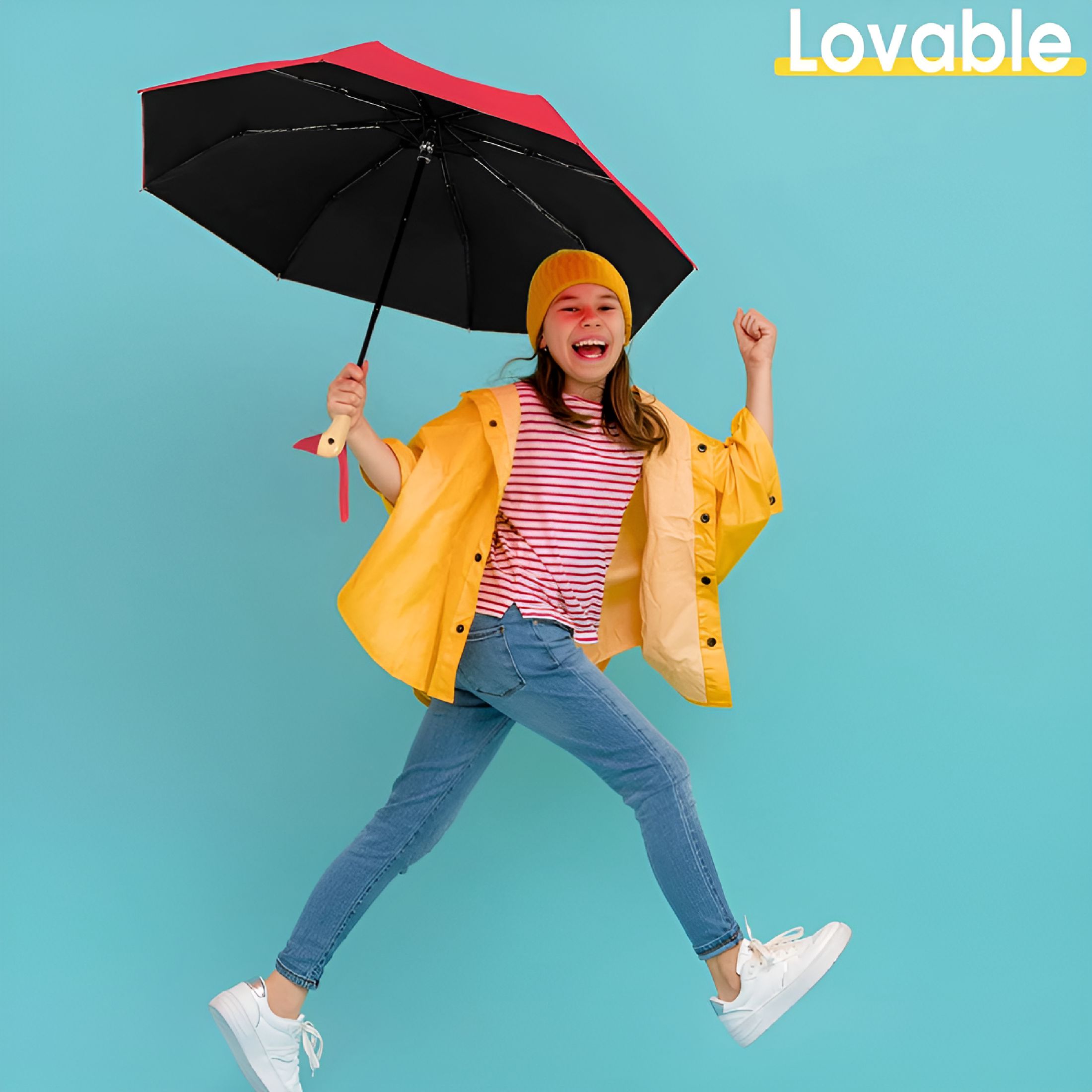 GASTROPOD Duck Umbrella – Cute Duck Umbrella with Adorable Duck Handle,the Perfect Duck Umbrella for Duck Lovers