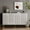 Gray, variant on Champagne Silver Server Cabinet | Suitable for Entryway Display | Stable Structure with Concealed Hinges | Solves Storage Disorganization