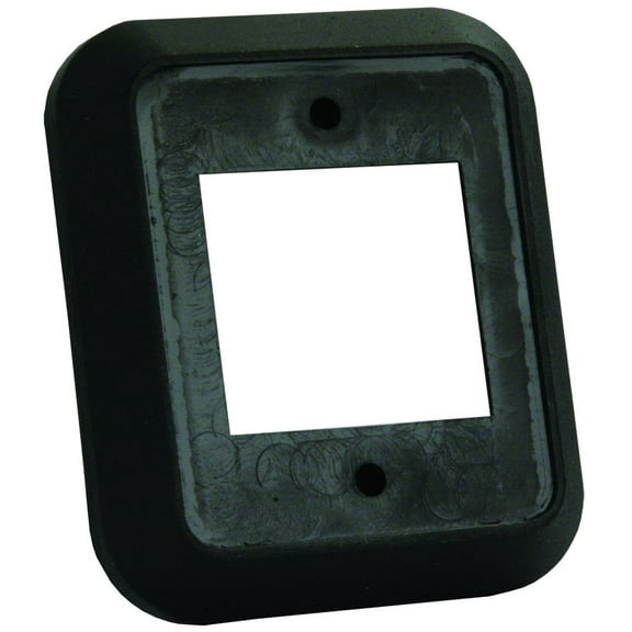 JR Products 13525 - Double Black Oblong Spacer Face Plate for Multi Purpose Switches