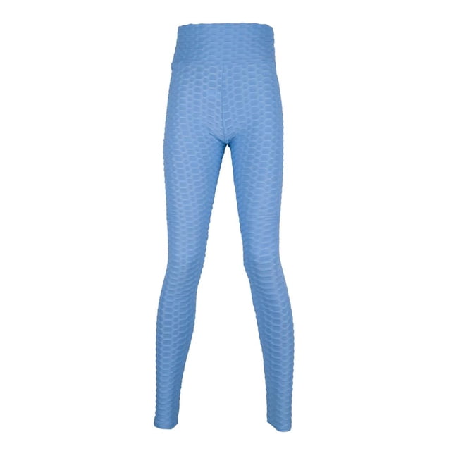 Pantalones de yoga para mujer con realce de glúteos, mallas de entrenamiento, mallas para correr, pantalones ajustados Azul