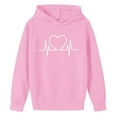 thumbnail image 2 of Eltusu Boys Valentines Hoodies, Heart Graphic Relaxed Fit Long Sleeve Spring Fall Pullover Sweatshirts Pink Size 11-12 T, 2 of 3