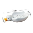 thumbnail image 5 of Gallickan Ceramic Soap Dish, Cute Goose Decor, Self-Draining Shower Countertop Holder for Bathroom Vanity, Water-Resistant Soap Saver Tray 7x4x2 Inches, White, 5 of 6