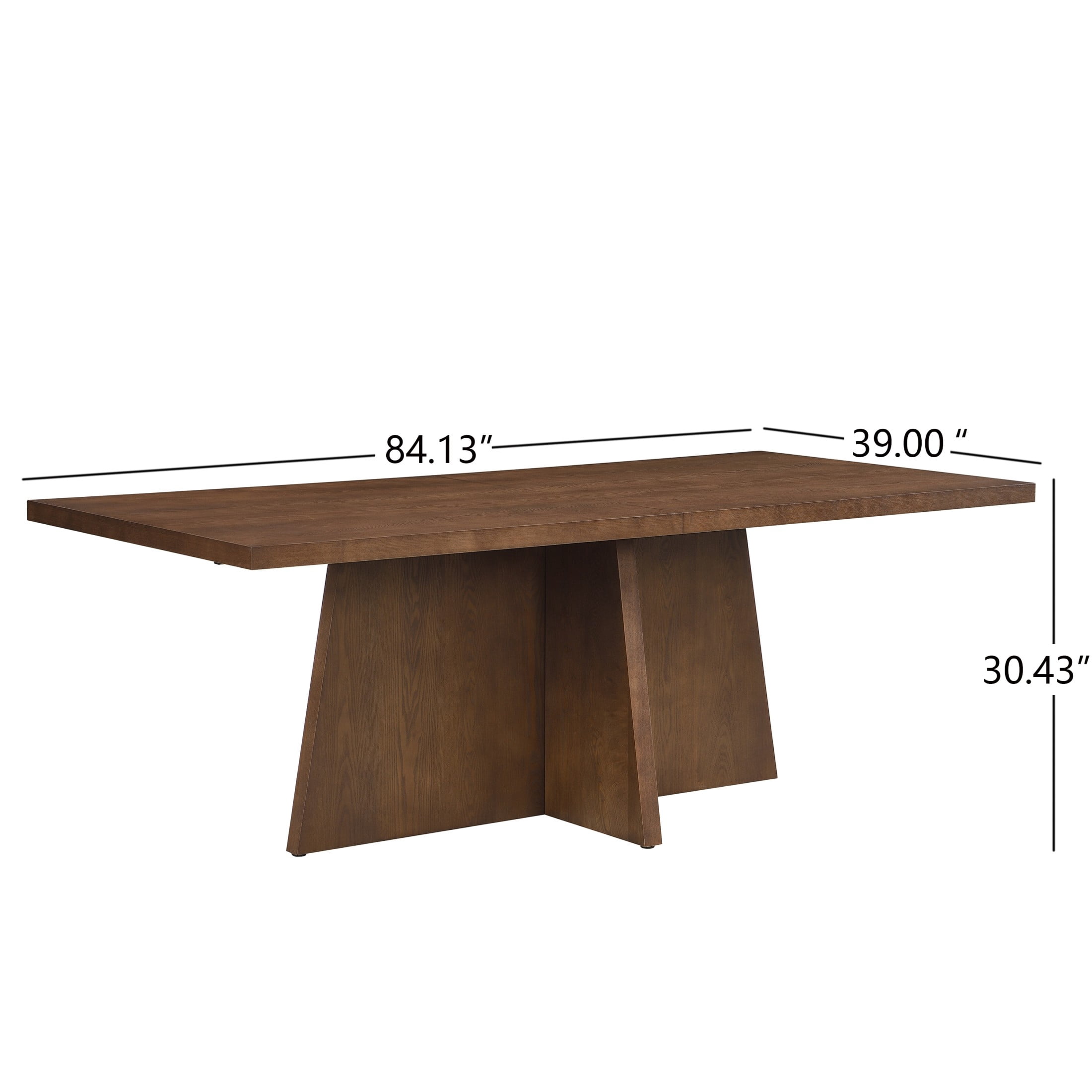 Christopher Knight Home 7-Piece Modern Dining Set, 84" Table and U-shaped Upholstered Chairs, Walnut