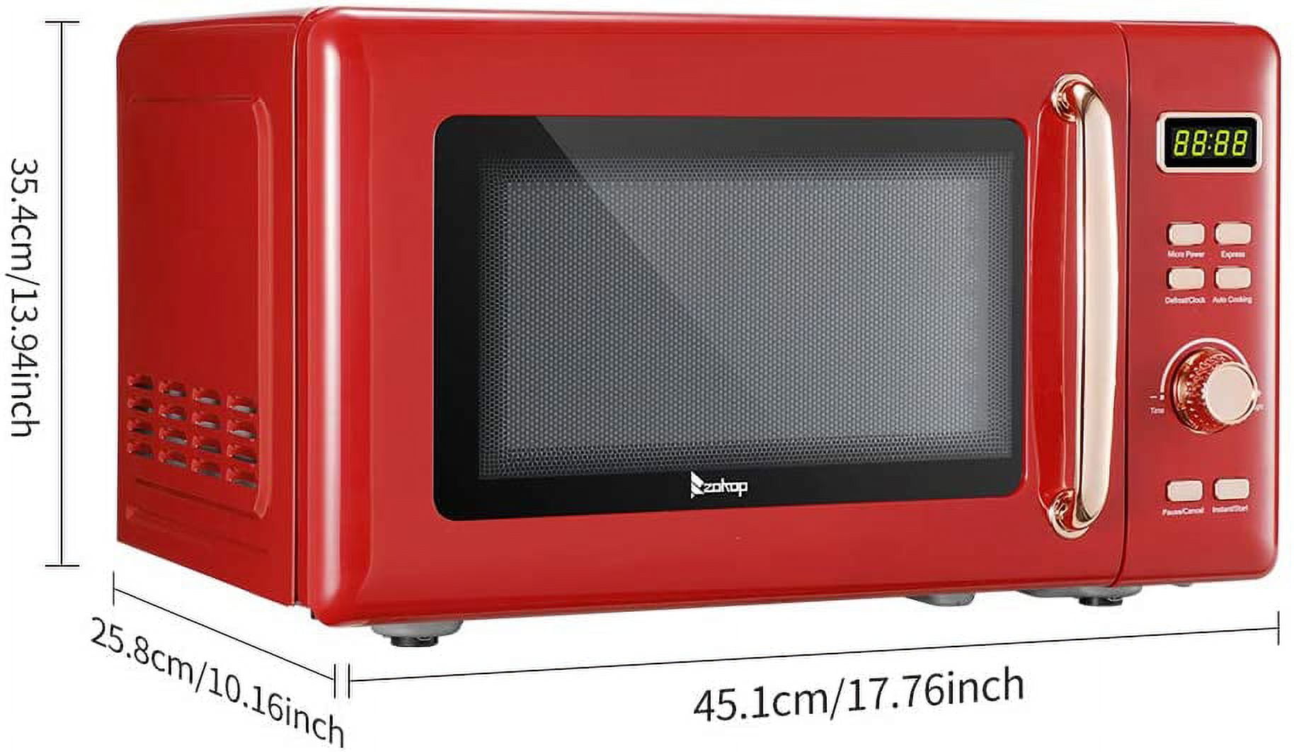 Retro Small Microwave Oven With Compact Size, 9 Preset Menus,  Position-Memory Turntable, Mute Function, Countertop Microwave Per -  AliExpress