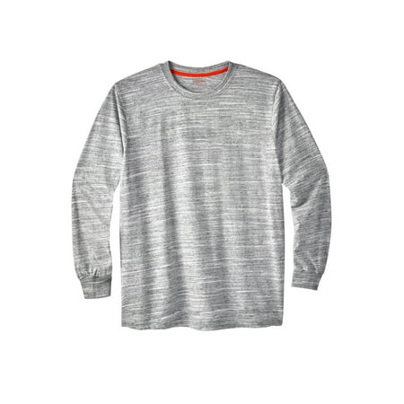 Boulder Creek By Kingsize Men's Big & Tall ™ Heavyweight Long-Sleeve No Pocket Crewneck Tee