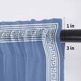 thumbnail image 5 of Dark Blue Greek Key Valance Curtains for Kitchen/Living Room/Bathroom/Bedroom Window,Rod Pocket Small Topper Half Short Window Curtains Sheer Scarf,Geometric Greece Ancient Farmhouse Geo 54"x18", 5 of 8