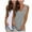 Gray, variant on Plus Size Tank Tops for Women 2PC Sleeveless Round Neck Casual Solid Color Loose Blouses Blue XXL