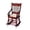 Red, variant on Dollhouse Miniature Rocking Chair 1:12 Scale Wooden Furniture Accessories Tiny Mini House Home Outdoor Cake Topper Decoration Model Living Room Scene Christmas Craft Displays (White)