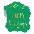 thumbnail image 1 of Inkdotpot Real Gold Foil Happy Holiday Tags Favor Bracket Shape Hang Pack Of 50 Paper Tags, 1 of 6