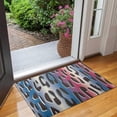 thumbnail image 2 of Colorful and Black Of Leopard Print Door Rugs,Washable Non Slip Door Mats Indoor,Decorative Door Mats,Entry Mat Indoor for Entrance,Bedroom,Kitchen,Bathroom,17"x30", 2 of 6