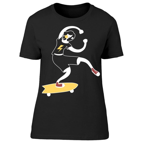 Sticker Girl On Skateboard  Tee Women's -Image by Shutterstock