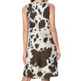 thumbnail image 2 of Cowhide pattern Spring Summer Dresses for Women Fashion T-shirt Dress Casual Sleeveless Loose Sundress with Pockets, 2 of 5