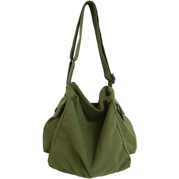 CoCopeaunts Women Men Canvas Tote Bag Large Washable Hobo Bag Chic Shoulder Bag Women Purses Students Crossbody Bag with Pockets