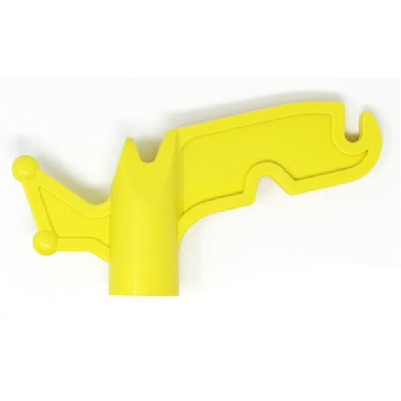 Multi-Purpose Plastic Handy Hook Utility Hook Screw On Pole Attachment - Hang Christmas lights bird feeders - Yellow / 1 Pack