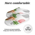 thumbnail image 6 of Rateoe Cactus Gnome Print Women's Men's Cotton Knit Slippers Lightweight Memory Foam Indoor House Shoes with Anti-Skid Sole-42/43, 6 of 7