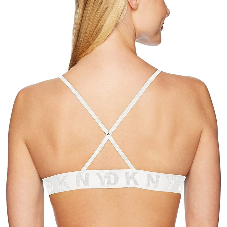 DKNY Women's Seamless Litewear Mesh Bralette DK4024 White Medium 