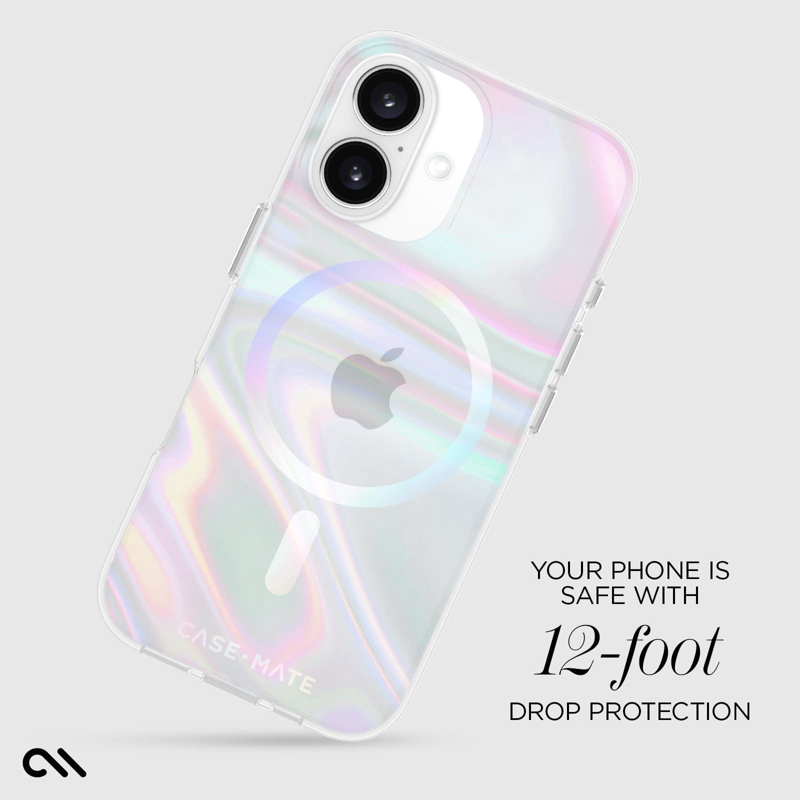 Case-Mate Apple iPhone 16 Soap Bubble MagSafe Compatible Case - Iridescent