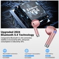 thumbnail image 3 of Wireless Earbuds Bluetooth 5.4 Noise Cancelling for iPhone Android with 4 ENC Mic, Dual LED Display, 50H Playtime IPX7 Waterproof In Ear Headphones, Rose Gold, 3 of 7