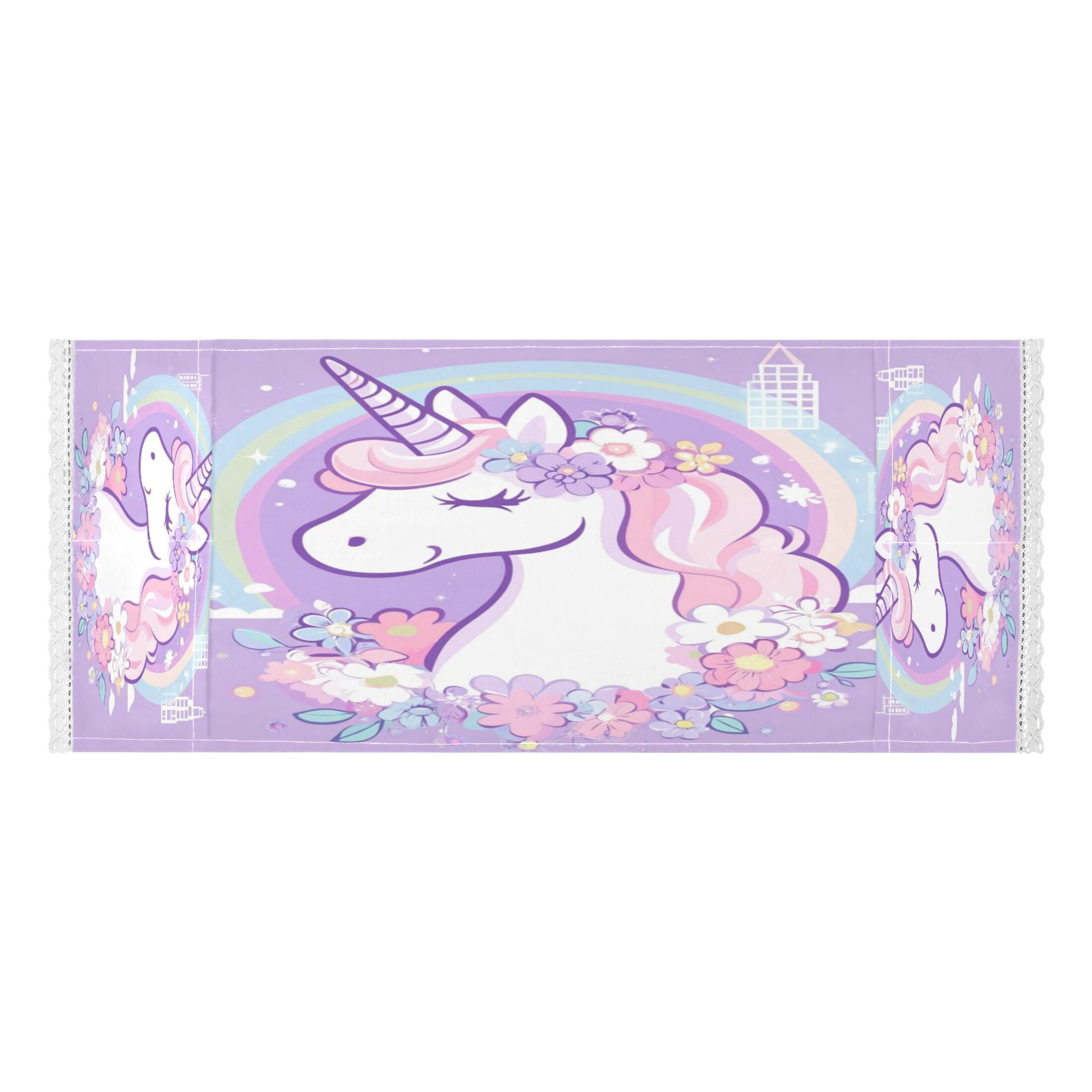 WOBOGO Cute Unicorn Purple Pattern Washing Machine Cloth Dryer Refrigerator Top Cover Protective Non-Slip Mat For Kitchen Laundry