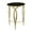 Black Solid Round 20" x 20" x 27", variant on DecMode 20" x 27" Black Metal Accent Table with Black Top, 1-Piece