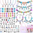 thumbnail image 1 of Kit de fabricación de pulseras para niñas, kit de pulseras con dijes de 96 piezas con cuentas, dijes de joyería, pulseras para manualidades, regalo de joyería para niñas adolescentes Rojo Verde Cocina, Decoración y Otros, 1 of 5