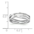 thumbnail image 3 of Solid 925 Sterling Silver .03ct. Diamond Ring Band Size 6, 3 of 5