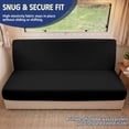 thumbnail image 2 of Qpednta Black RV Couch Covers for Sofa Bed 2-Piece Set Stretchable Backrest & Seat Covers Set, Camper Slipcovers for Jackknife Sleeper Sofas, Washable Material, 2 of 7
