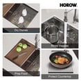 thumbnail image 5 of HOROW 30x19 inch Stainless Steel Sink Drop in Kitchen Sink 16G Workstation Topmount Single Bowl, 5 of 11