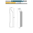 thumbnail image 3 of RMB 623 9/16 in.D x 3 1/4 in. W x 96 in. L Primed Finger-Joined Pine Baseboard Molding 10-pcs 80 Ft Total, 3 of 4