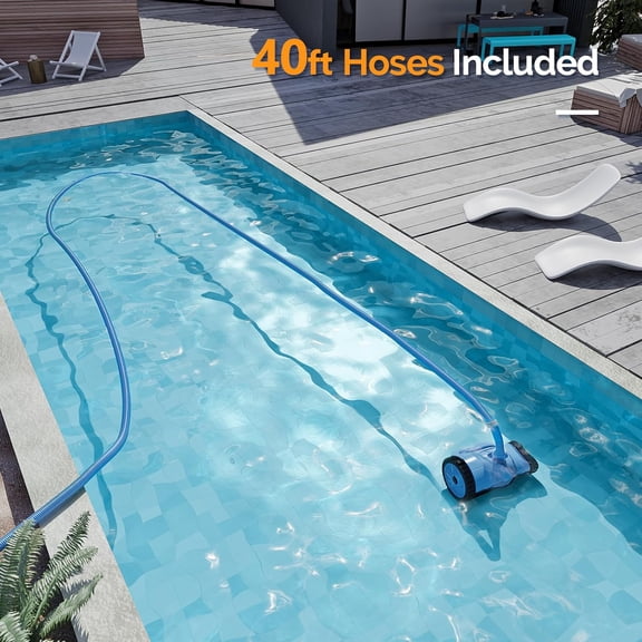 Pro Auto Pool Cleaner –  Suction Vacuum for Inground/Above Ground Pools with 40FT Hose