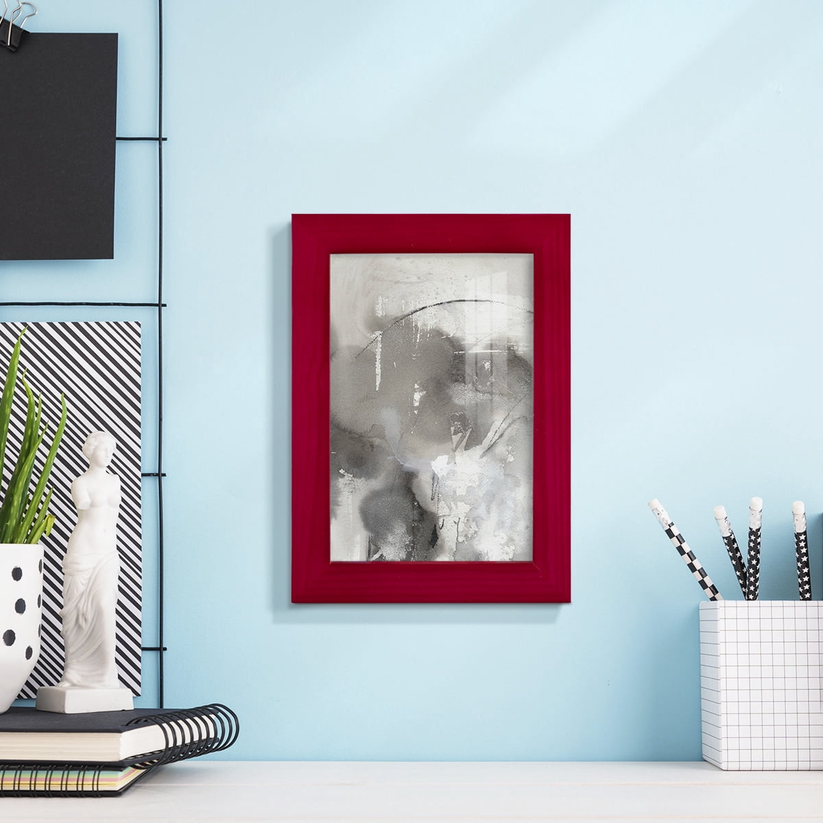 Mystical Objects I - Framed Print w/glass - Cherry Red