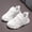 White, variant on VOUZZA Girls Solid Color Sneakers, All Season Kids Athletic Shoes with Flat Platform, Non- Lightweight Lace-Up Hook and Loop Casual Shoes