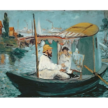 Manet "Manet in His Floating Studio" (1874) Glossy Poster
