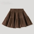 thumbnail image 2 of Posijego Girls Corduroy Skirt Elastic Waist Ruffled Tiered Pleated Flared A-Line Skirt Little Girl Uniform Skirts, 2 of 5