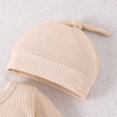 thumbnail image 3 of Tiijoy Newborn Girls Jumpsuit with Hat Outfits Letter Print Cotton Romper Set, Sizes 0-3M, 3 of 4