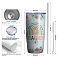 thumbnail image 3 of Teacher Gifts Tumbler with Straw and Lid 20 oz Double Wall Stainless Steel Vacuum Insulated Coffee Wine Tea Travel Mug for Women, 3 of 5