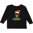 thumbnail image 3 of Inktastic Christmas Dachshund Dog Santa Boys or Girls Long Sleeve Toddler T-Shirt, 3 of 5