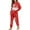 Red and White - Snowman Snowflake, variant on DISNIMO Snowman Snowflake Print Womens Pajama Sets 2 Pcs Pj Sets Casual Sleepwear Long Sleeve Top and Long Pants Round Neck Lounge Set Nightwear with Pocket, S