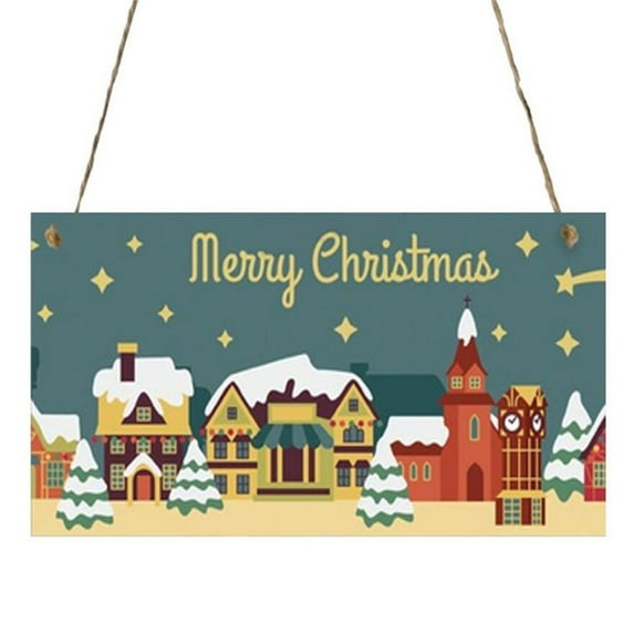 VerPetridure Christmas Tree Decoration Pendant Handicraft Tag 13 Wooden Shaped Embellishments Hanging Ornaments for Christmas Decoration